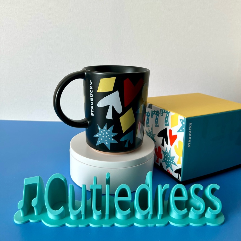 Starbucks Vegas Black Mug with Colorful Shapes - Picture 12 of 12